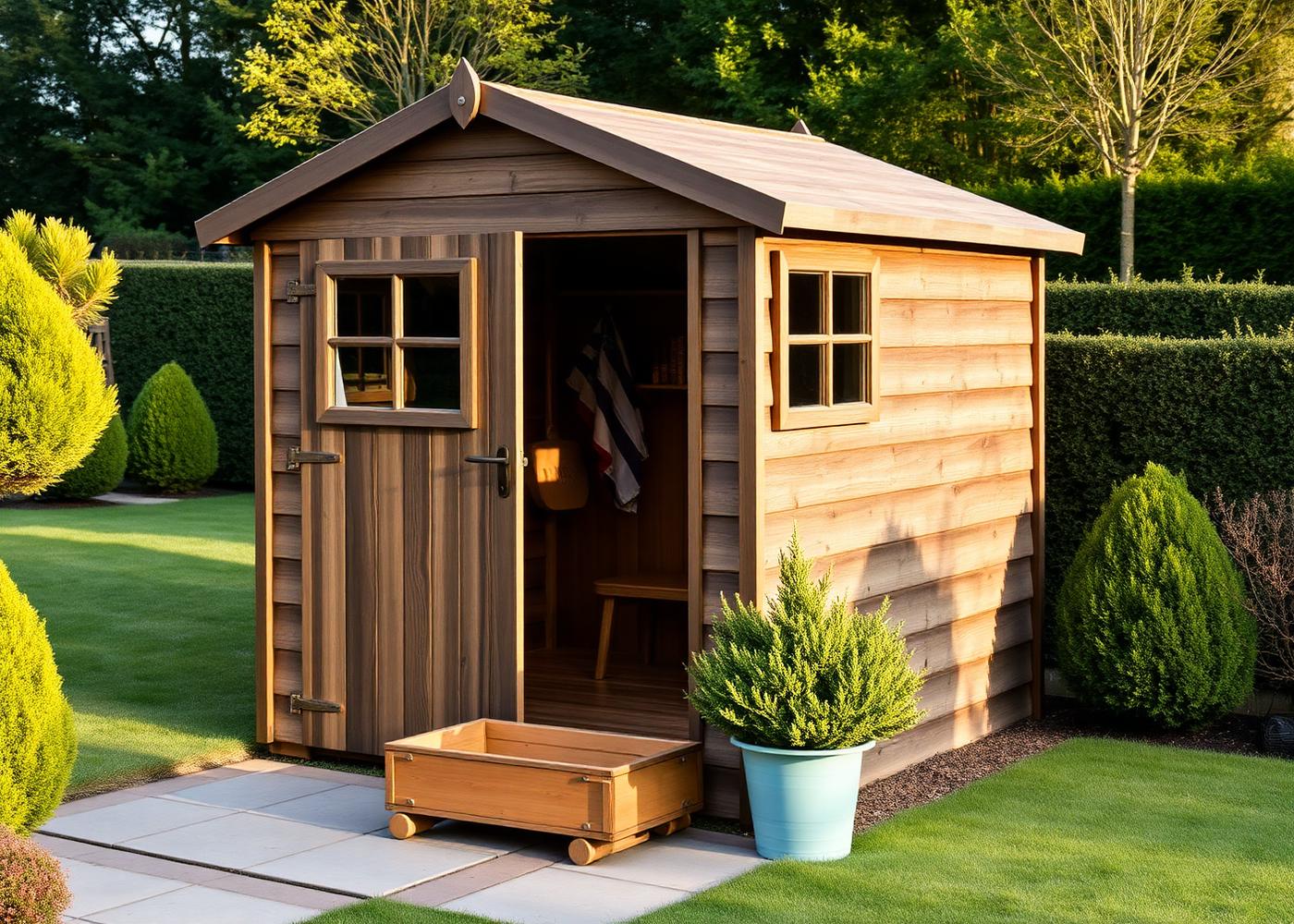 Shed treated and protected